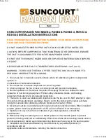 Preview for 1 page of Suncourt RADON RDN04 Installation Instructions Manual