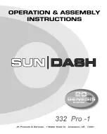 SunDash 20 GENESIS System 332 Pro-1 Operation & Assembly Instructions preview