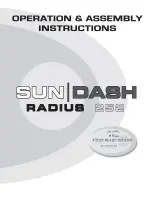 Предварительный просмотр 1 страницы SunDash Radius 252 Operation & Assembly Instructions