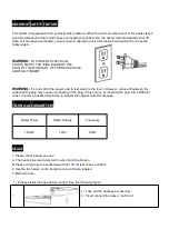 Preview for 3 page of Sunday Living KPT-1606F-NO2 Quick Start Manual