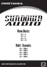 Preview for 1 page of Sundown Audio SALT-12 Owner'S Manual