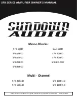 Preview for 1 page of Sundown Audio SFB 1000.4D Owner'S Manual