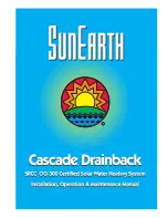 Preview for 1 page of SunEarth CASCADE DRAINBACK Installation, Operation & Maintenance Manual