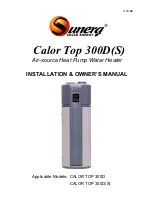 Sunerg Solar Energy Calor Top 300D Installation & Owner'S Manual preview