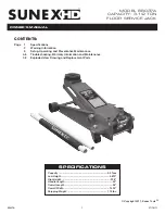 Preview for 1 page of Sunex HD 66037A Owner'S Manual