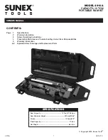 Sunex Tools 4910A Owner'S Manual preview