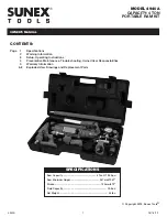 Sunex Tools 4940A Owner'S Manual предпросмотр