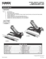 Sunex Tools 6602ASJ Owner'S Manual preview