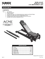 Sunex Tools 6602LP Owner'S Manual preview