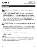 Preview for 4 page of Sunex Tools 6602LP Owner'S Manual