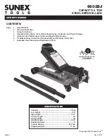 Sunex Tools 6602SJ Owner'S Manual preview