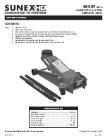 Preview for 1 page of Sunex Tools 66037 Owner'S Manual