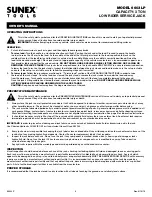 Preview for 4 page of Sunex Tools 6603LP Owner'S Manual