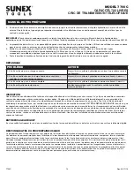 Preview for 14 page of Sunex Tools 7700C Owner'S Manual