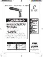 Preview for 1 page of Sunex Tools SX243 Operating Instructions Manual