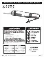 Preview for 1 page of Sunex Tools SX244 Operating Instructions Manual