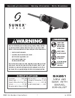 Preview for 1 page of Sunex Tools SX261 Operating Instructions Manual