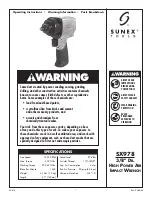 Sunex Tools SX978 Operating Instructions Manual preview