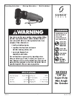 Preview for 1 page of Sunex Tools SXC202 Operating Instructions Manual