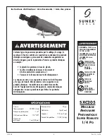 Preview for 8 page of Sunex Tools SXC205 Operating Instructions Manual