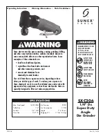 Sunex Tools SXC206 Operating Instructions Manual preview
