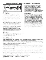 Preview for 4 page of Sunex Tools SXC206 Operating Instructions Manual