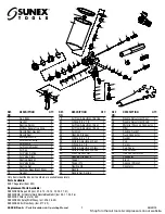 Preview for 7 page of Sunex 9002B Operating Instructions, Warning Information, Parts Breakdown