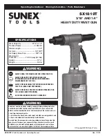 Sunex SX1819T Operating Instructions Manual preview