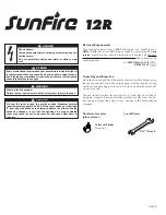 Предварительный просмотр 1 страницы Sunfire 12R Manual