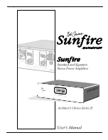 Preview for 1 page of Sunfire Architectural Choice Series II User Manual