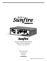 Preview for 24 page of Sunfire Architectural Choice Series II User Manual