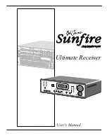 Sunfire Bob carver's Ultimate receiver User Manual preview