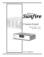 Sunfire Cinema Grand 200-seven User Manual preview