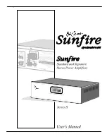 Sunfire cinema grand Series II User Manual preview