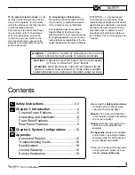 Preview for 3 page of Sunfire Cinema Seven User Manual