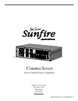 Preview for 20 page of Sunfire Cinema Seven User Manual