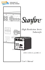 Preview for 1 page of Sunfire High Resolution Series User Manual