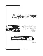 Sunfire HRSIW8 User Manual preview