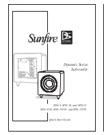 Preview for 1 page of Sunfire SDS-8 Quick Start Manual