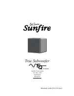 Предварительный просмотр 24 страницы Sunfire Solitaire 12 User Manual