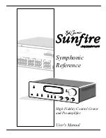 Sunfire Symphonic Reference User Manual preview