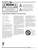 Предварительный просмотр 2 страницы Sunfire TGA-7201 User Manual