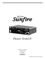 Preview for 60 page of Sunfire Theater Grand IV User Manual