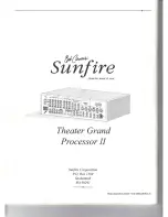 Preview for 44 page of Sunfire THEATER GRAND PROCESSOR II User Manual