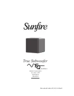 Предварительный просмотр 24 страницы Sunfire True Subwoofer EQ Solitaire 10 User Manual