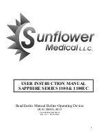 Preview for 1 page of SUNFLOWER SAPPHIRE 1100 User Instruction Manual