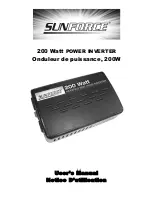 Sunforce 200Watt POWER INVERTER User Manual предпросмотр