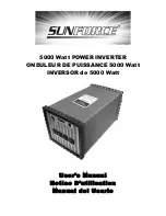 Предварительный просмотр 1 страницы Sunforce 5000 Watt POWER INVERTER User Manual