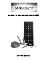 Sunforce 80 WATT SOLAR WATER PUMP User Manual preview