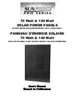 Sunforce PRO SERIES 70 Watt SOLAR POWER PANELS User Manual preview